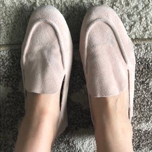 Pink suede moccasin/loafers